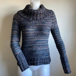 Ann Taylor LOFT Cowl Neck Knit Ribbed Sweater